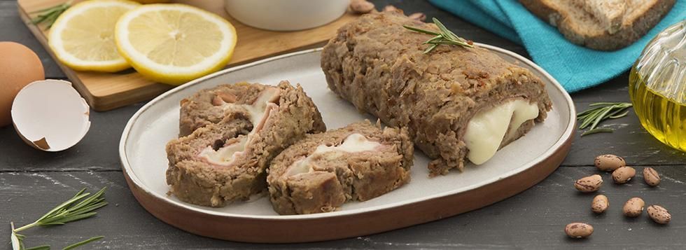 POLPETTONE CON PROSCIUTTO E MOZZARELLA BUONO DA STAR BENE 