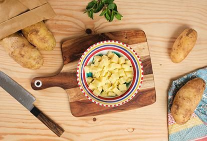 Taglio delle patate Taglio delle patate
