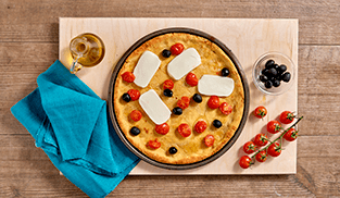 Pizza con farina di ceci preparazione 4