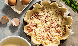 Quiche alla francese con pancetta e Galbanino Step 3 Quiche alla francese con pancetta e Galbanino Step 3