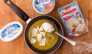 fondere in una padella il burro con il gorgonzola