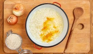 Risotto con zafferano e gorgonzola Risotto con zafferano e gorgonzola