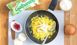 aggiungere al risotto allo zafferano il Galbanino aggiungere al risotto allo zafferano il Galbanino