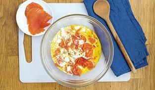 Torta salata con salmone e ricotta Torta salata con salmone e ricotta