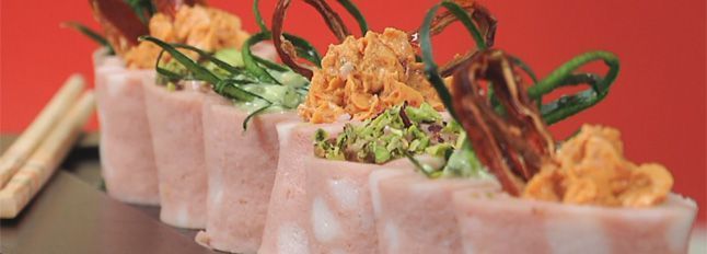 Sushi di Mortadella Galbanella con ripieno alle verdure e certosa