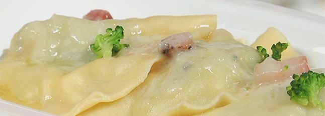 Tortelli ripieni Gorgonzola DOP e pancetta